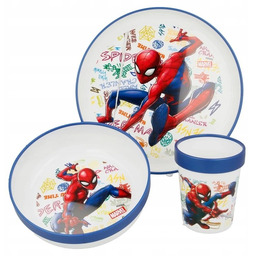 Spiderman, Zestaw: Talerz, miseczka, kubek, Premium