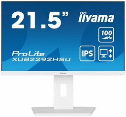 Iiyama Monitor 21.5 cala ProLite XUB2292HSU-W6 IPS,100Hz,FreeSync,PIVOT,0.4ms,HDMI, DP,4xUSB(3.2),2x2W,HAS(150mm),