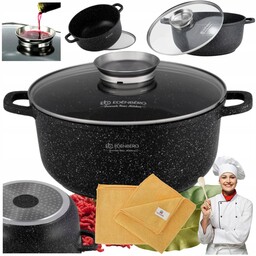Zestaw Garnek Marmurkowy Nieprzywierający Non-stick 32cm 10.0L 2x