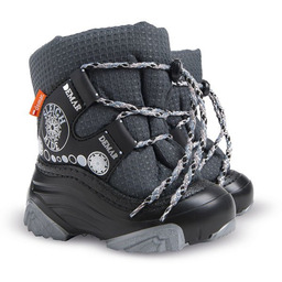 Czarne śniegowce dziecięce wiązane Snow Ride