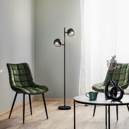 Markslöjd Lampa podłogowa Edgar, 2-pkt., czarna
