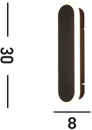 Searchlight Kinkiet zewnętrzny LED Bordo, wysokość 30 cm,