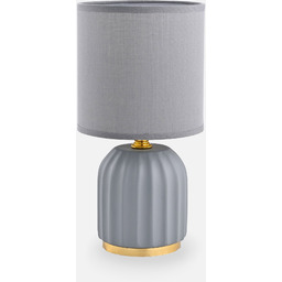 Lampa stołowa nocna szara z dodatkiem złota HS8723-GR