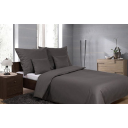 Karo Pościel bawełniana 160x200 Grafitowa Jednobarwna