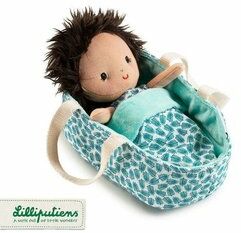 LILLIPUTIENS Lalka dzidziuś w koszyczku z ubrankiem