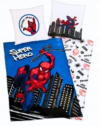 Pościel 140x200 Spider-man człowiek pająk Spiderman Marvel Bawełniana