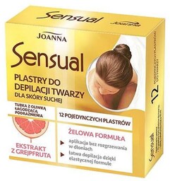 JOANNA SENSUAL Plastry żelowe do depilacji twarzy, 12
