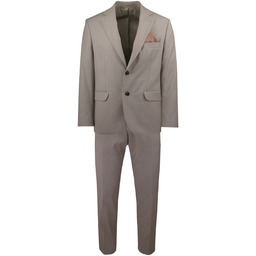 Taliowany Garnitur (Slim) - MENSFIELD - Beżowy GARMNSD250333SLIM