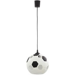 Lampa wisząca czarno-biała z tworzywa 23cm 1-punktowa FOOTBALL