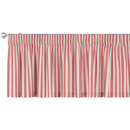 Lambrekin na taśmie marszczącej, czerwono-białe pasy (1,5cm), 130