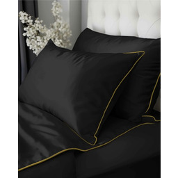 Pościel satynowa 140x200 Mako Satin 62 czarna