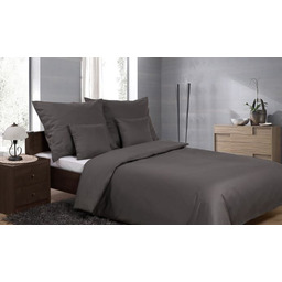 Karo Pościel bawełniana 140x200 Grafitowa Jednobarwna