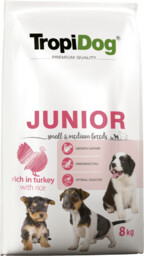 TROPIDOG Premium Junior Small and Medium Breeds bogaty