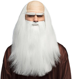Peruka z brodą Druid dla mężczyzny