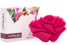 Mydło różane glicerynowe ręcznie robione, NATURA, 80g