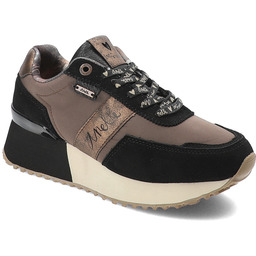 Anekke Brązowe Sneakersy Modne Obuwie Damskie Na Platformie