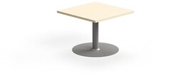 Stolik kawowy VERTICUS, 700x700x500 mm, brzoza/srebrny