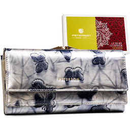 Portfel damski ze skóry naturalnej w motyle Peterson