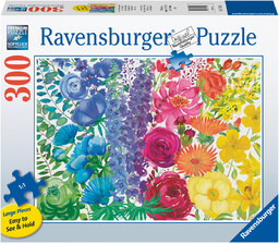 Ravensburger, puzzle, XXL, Kwietna Tęcza, 300 el.