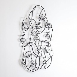 Stylowe, czarne dekoracyjne akcesoria ścienne, 58 x 79