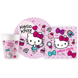 Zestaw kubeczki + talerzyki + serwetki papierowe