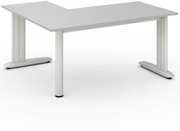 Biurko PRIMO FLEXIBLE 1600 x 1400 mm, szary