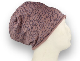 Czapka damska Beanie włoska cienka smerfetka bawełna różowa