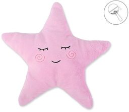 Poduszka Little STAR z grzechotką- różowa