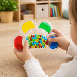 Układanka logiczna kwiatek Antystresowy sorter kulek