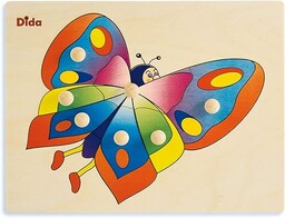 Dida - Puzzle wtykowe - motyl. Puzzle chwytające