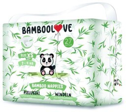 BAMBOOLOVE Pieluszki jednorazowe dla dzieci z włóknem bambusowym