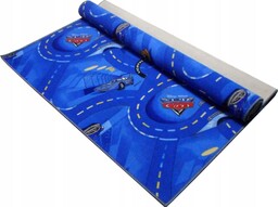 Dywan Disney Cars Drogi Auta 200x400 Niebieski 2x4