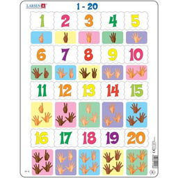 LARSEN Układanka Maxi 1-20 LA-AR18 (20 elementów)