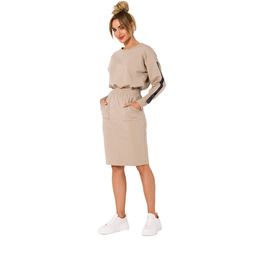 Dresowa Spódnica na Gumie - Beżowa