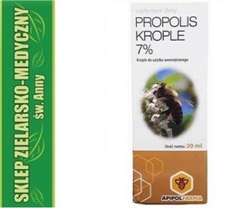 PROPOLIS KROPLE 7% 20 ml Odporność, Trawienie, Bakterie,