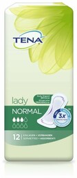 TENA Lady Normal, specjalistyczne podpaski, 12 sztuk