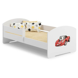 Łóżko dziecięce LUK z barierką 160x80 Auto