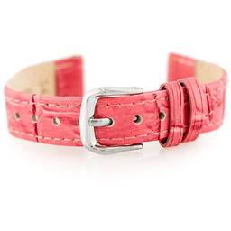 Pasek skórzany do zegarka W41 - różowy -