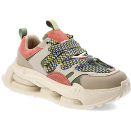 S.Barski Sneakersy D&A - CR61-3133 Beige