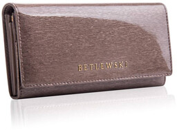 Portfel skórzany BETLEWSKI ZBPD-BS-100 SZARY