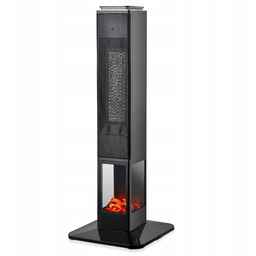 Termowentylator Mission Air Malmo czarny efekt płomienia