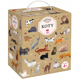 Puzzle 60 elementów. Puzzlove CzuCzu. Koty