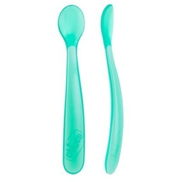 Chicco 061853 MIĘKKA ŁYŻECZKA SILIKONOWA 6+ NIEBIESKA 2SZT