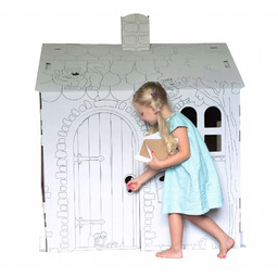 Domek Z Tektury tekturowy do malowania kartonowy