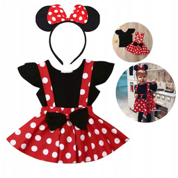 Strój myszka minnie miki opaska uszy bluzka spódniczka