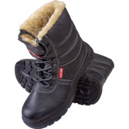 Trzewiki ocieplane wysokie skórzane czarne S3 SRC 43