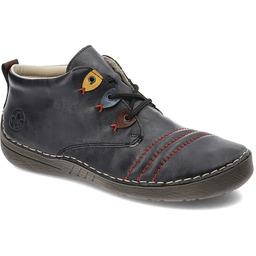 Rieker Niebieskie Botki Ocieplane Obuwie Damskie