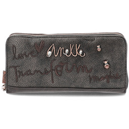 Anekke Brązowy Pojemny Damski Portfel