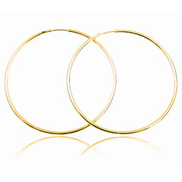 Eleganckie klasyczne srebrne kolczyki gładkie duże koła kółka