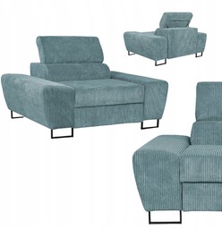 Fotel wypoczynkowy Savio salon Family meble j.zielony sztruks
